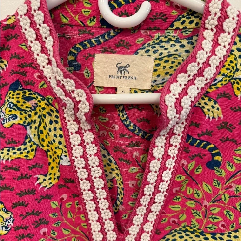 Printfresh linen blend printed dress - Picture 2 of 3